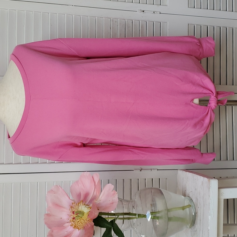 G by Giuliana Size XXS Hacci Knit Tie - Up Pullover Top.